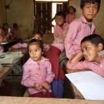 Teaching continues while the Shree Nawa Durga Lower Secondary School in Gorkha, Nepal is rebuilt