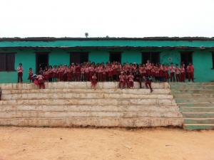 The school before the quake struck