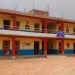 Volunteers painted Shree Nawa Durga Lower Secondary School in Gorkha, Nepal