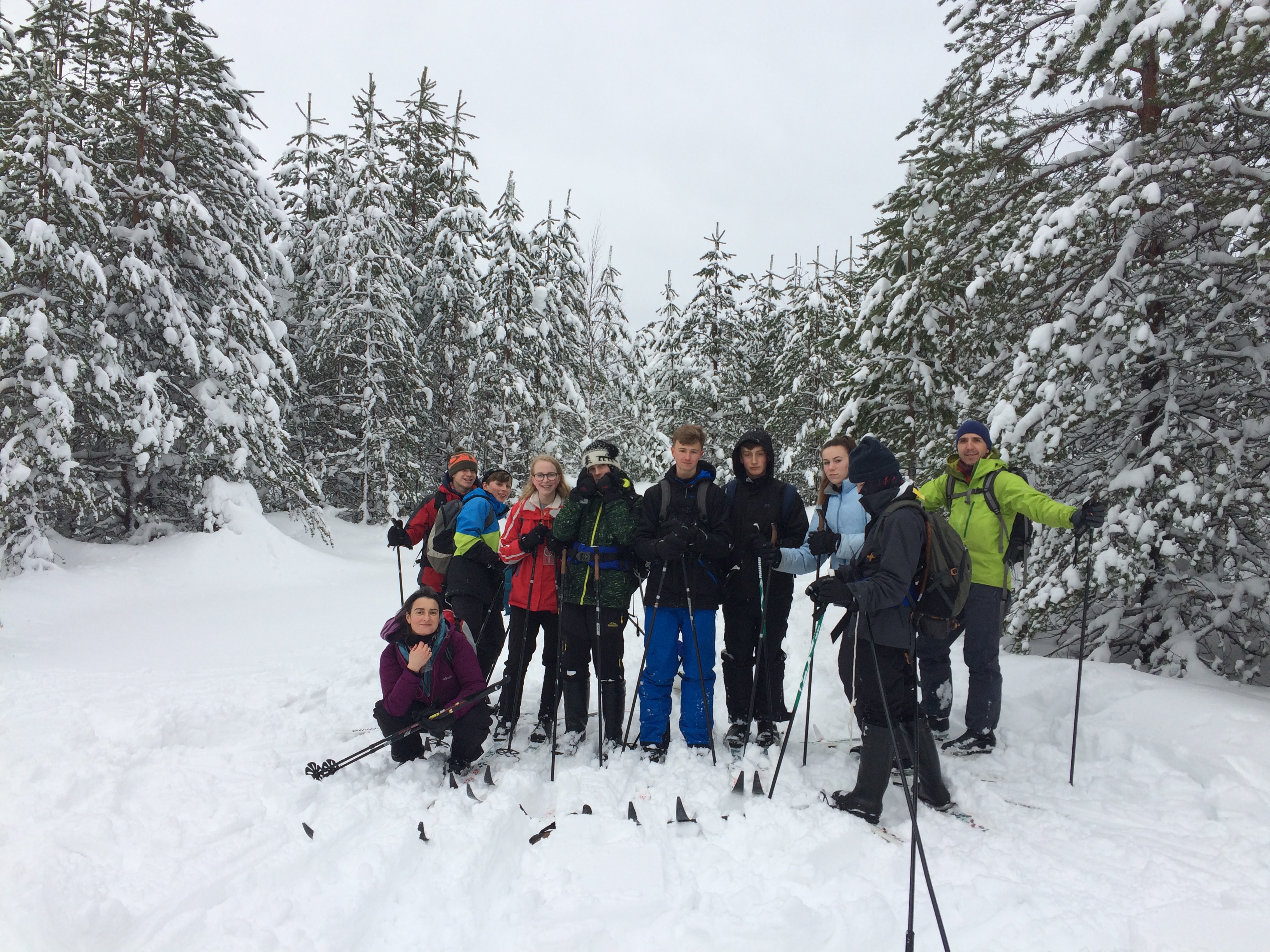 LOGS Pupils on their Finland expedition