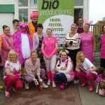 Bio-Production staff sport pink