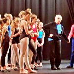 Wayne Sleep on stage with Victoria (Ginny) Lewis-Jones